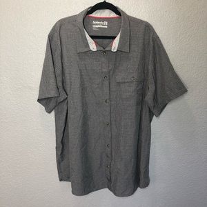 Avalanche Gray Light Weight Quick Dry Short Sleeve Button Up Shirt